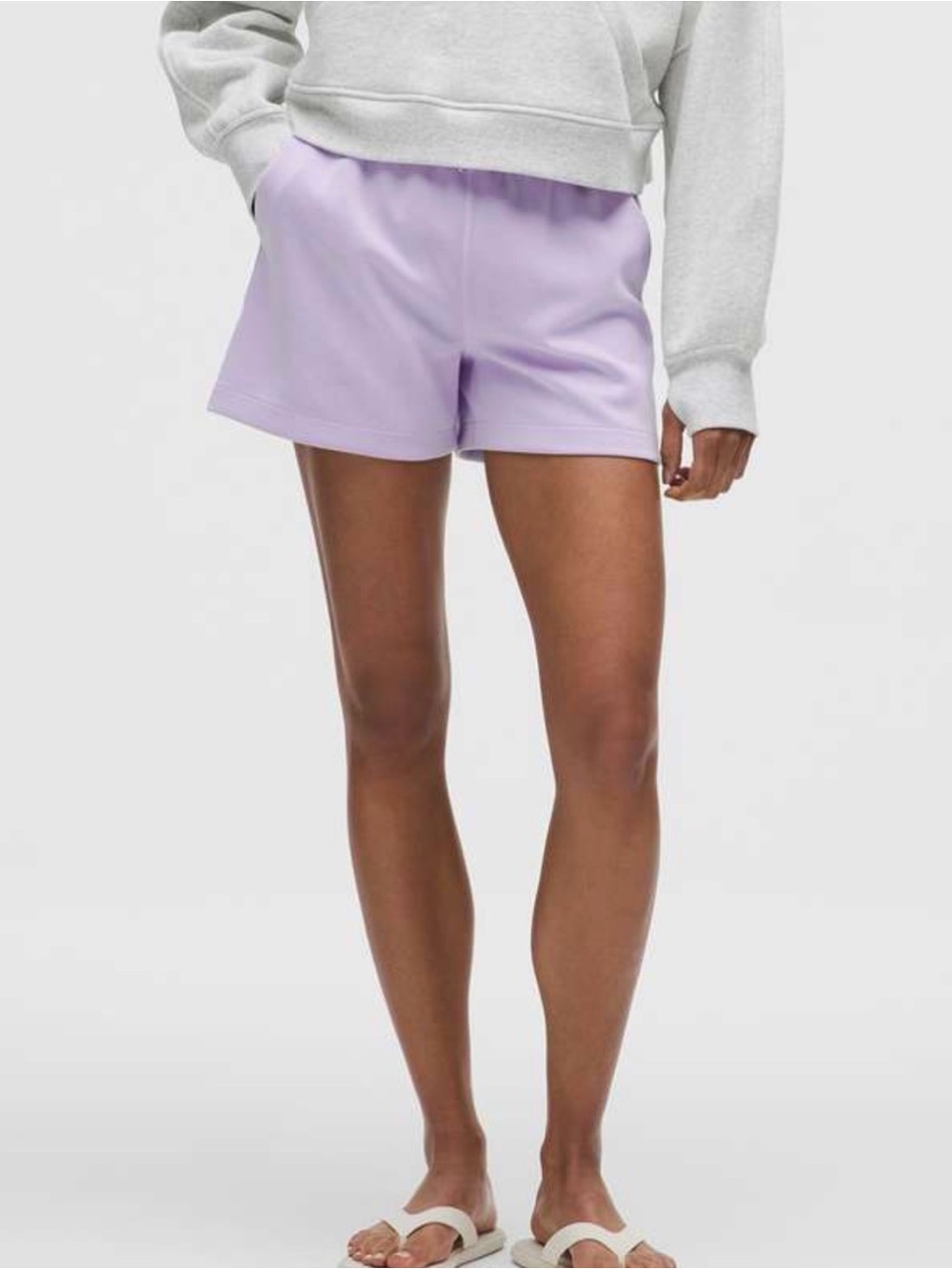 Lululemon Softstreme Hi-Rise Short 4" Size 12 Lavender Frost SOFT $78 Excellent!